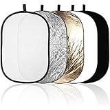 EMART EMART Emart 60cm x 90cm/24' x 36' Oval 5-in-1 Portable Photography Studio Multi Collapsible Disc Lighting Reflector - Image 1