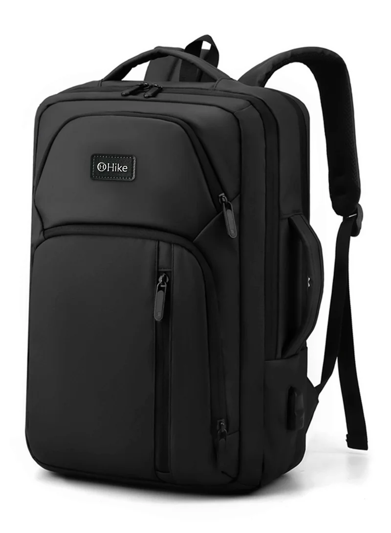هايك Hike Unisex Durable Laptop Backpack Water Resistant Casual Daypack with Built in USB Port for Travel/Business/College/School, HK2109-BLAKC