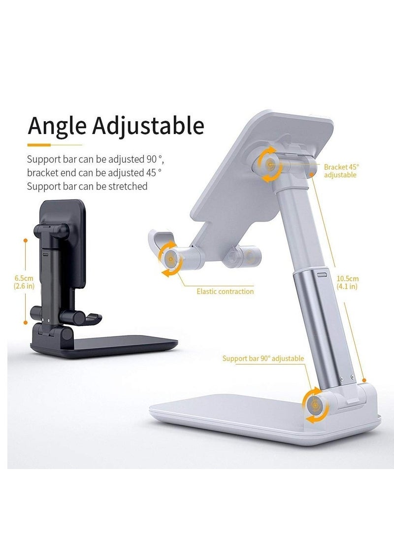 ELTRAZONE Adjustable Cell Phone Stand, Foldable Portable Phone Stand Phone Holder For Desk, Desktop Tablet Stand Compatible With Smartphone, Ipad, And Tablets Black, - Image 4