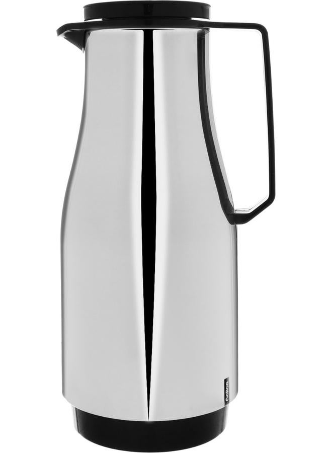 هيليوس ترمس حراري زجاجي سعة 1.5 لتر، فضي بني - Image 1