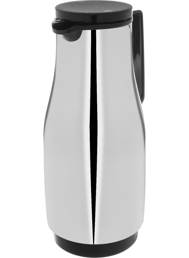 هيليوس ترمس حراري زجاجي سعة 1.5 لتر، فضي بني - Image 2