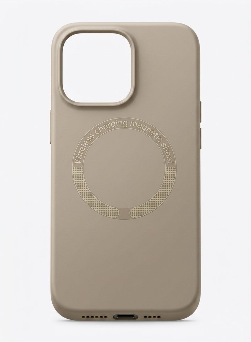 Grace apple iphone 15 pro max case - Premium Matte Silicone Magnetic Case for iPhone 15 Pro Max | Earth Tone - Image 1
