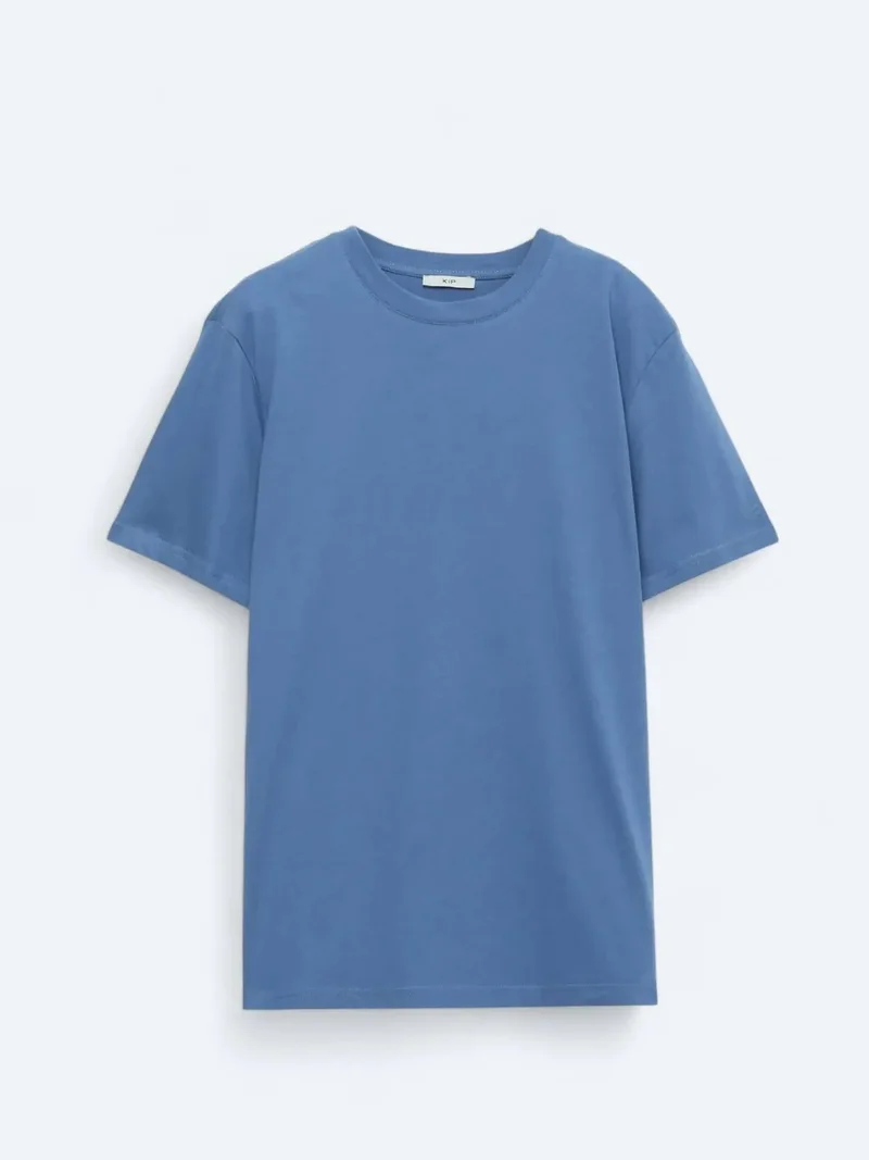 Kip Indigo Crew Neck 100% Cotton T-Shirt