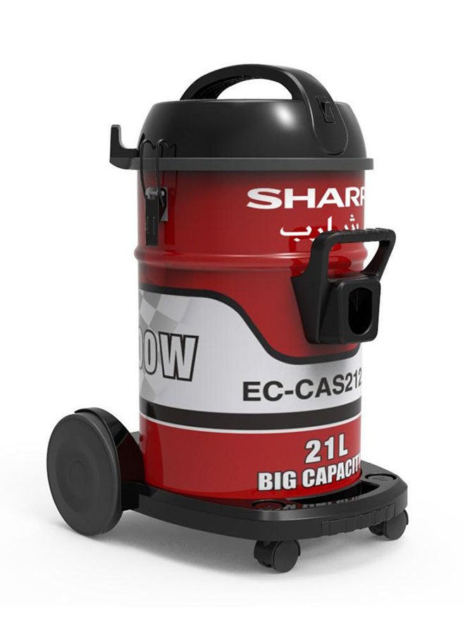 Drum Vacuum Cleaner 21 L 2100 W EC-CAS2121-Z Red