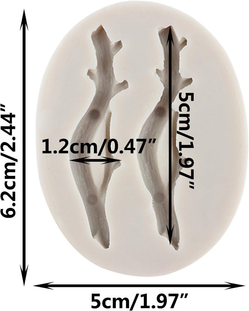 MINFEIDMS Tree Branch Silicone Fondant Molds For Cake Decorating Cupcake Topper Candy Chocolate Gum Paste Polymer Clay - Image 2