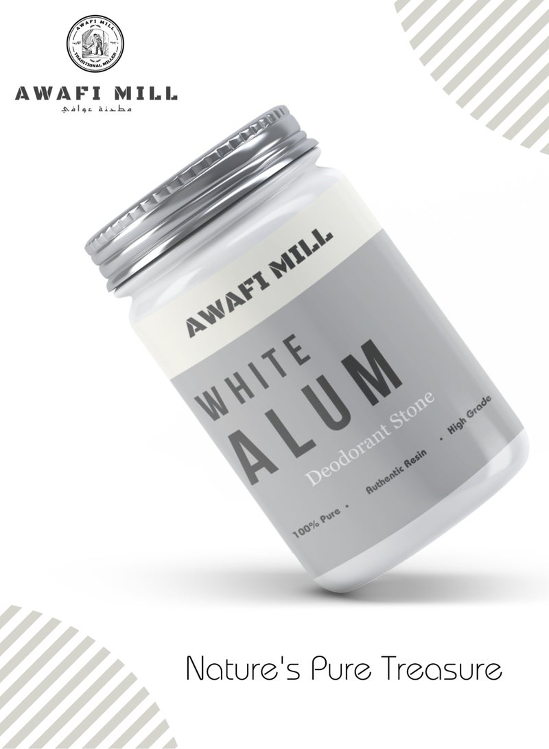 Awafi Mill Alum Stone of Alumbre Phitkari White Alum | Natural Crystal | Raw Cuts | Deodorant Ingredient