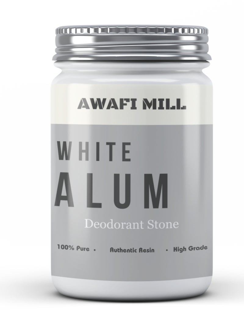 Awafi Mill Alum Stone of Alumbre Phitkari White Alum | Natural Crystal | Raw Cuts | Deodorant Ingredient