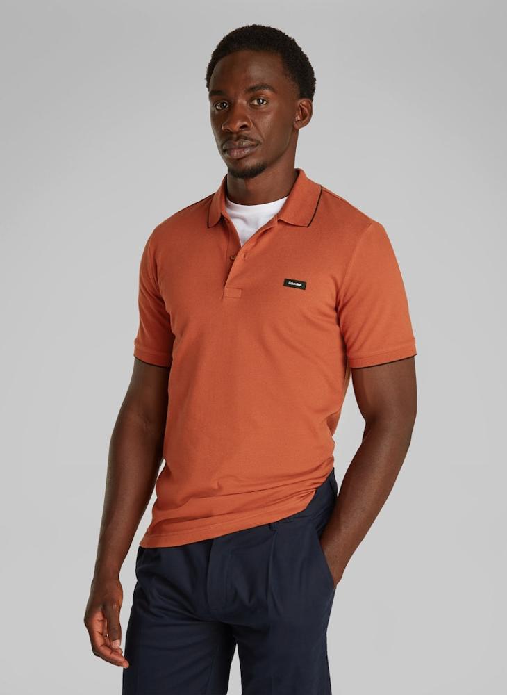 CALVIN KLEIN Stretch Pique Tipping Polo  - Image 1