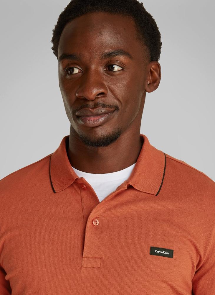 CALVIN KLEIN Stretch Pique Tipping Polo  - Image 3