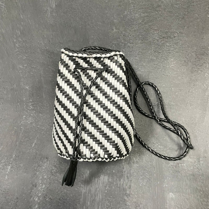 Dragon Diffusion First Layer Cowhide Woven Barrel Bag Genuine Leather Vegetable Basket Bag Vintage Small Bag Ins Style - Image 5