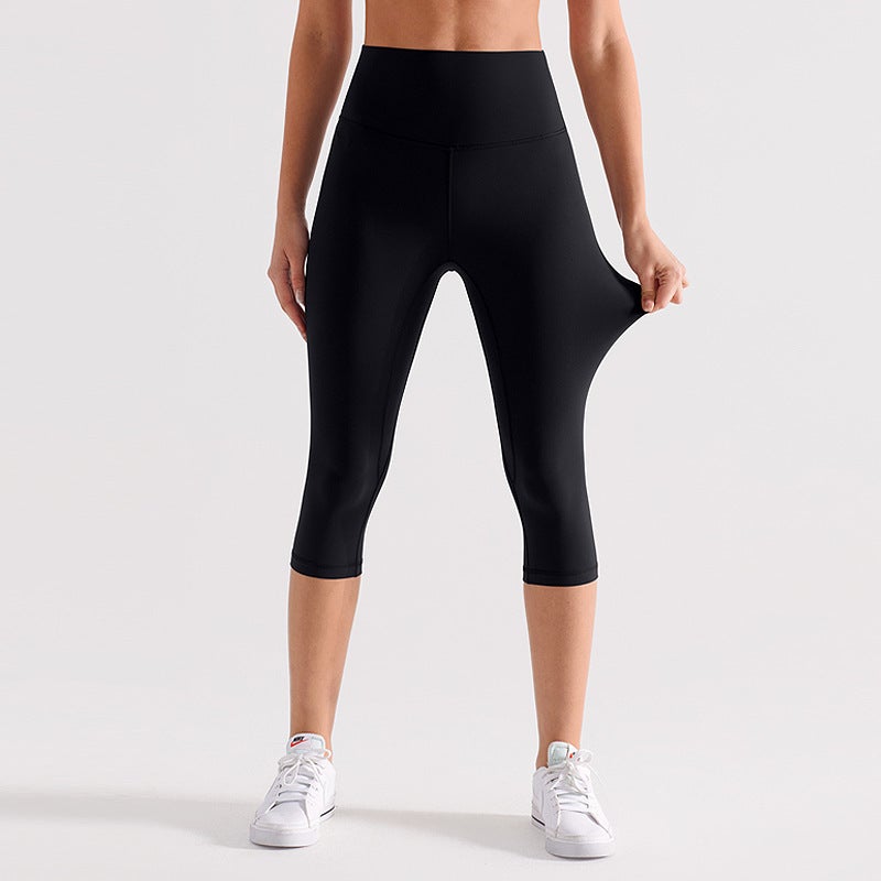 LuLulemon 7-Point Yoga Pants for Women - Summer Tight-Fitting High-Waisted Fitness Shorts - Image 3