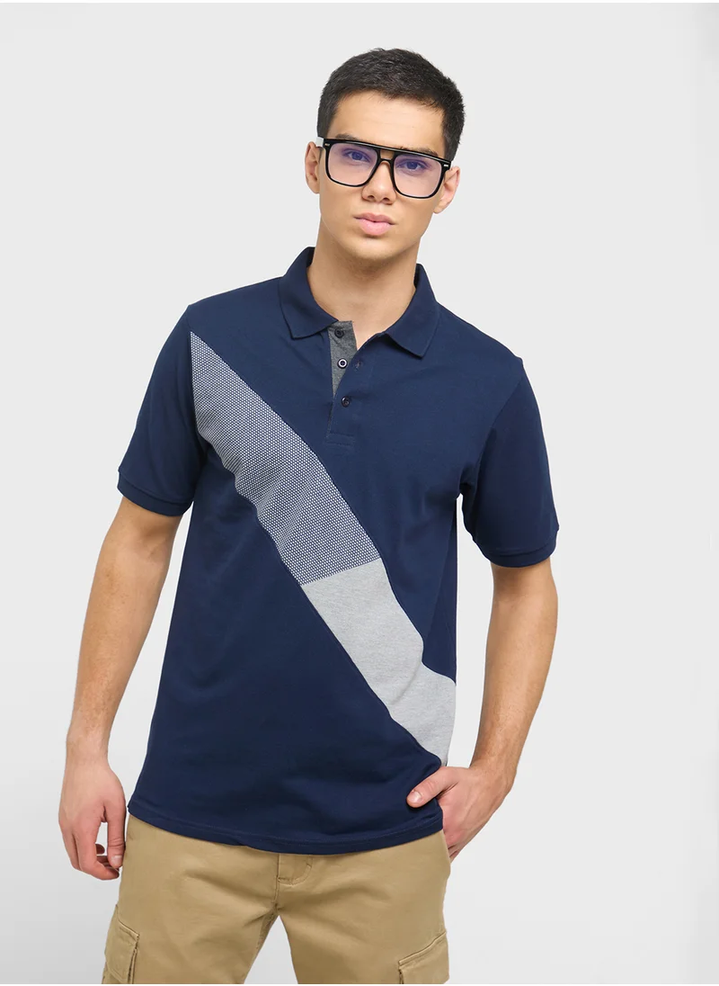 Seventy Five Cut and Sew Polo Shirt