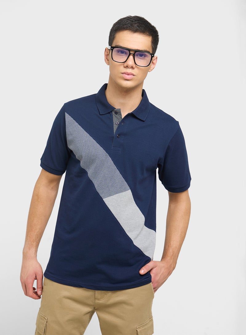 Seventy Five Cut and Sew Polo Shirt  - Image 1