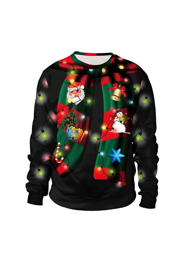 إسكدنيا جنس واحد عيد الميلاد القفز مطبوعة سترة سويتشرت الخريف الشتاء قمم الملابس