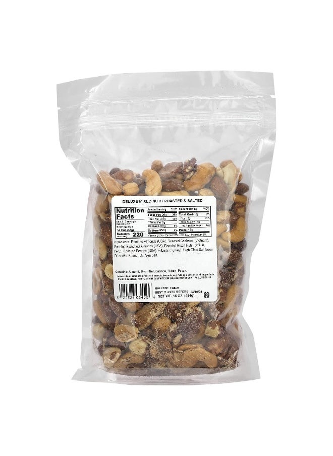 Bergin Fruit and Nut Company Bergin Fruit and Nut Company, Deluxe Mixed Nuts, Roasted & Salted, 16 oz (454 g)  - Image 2
