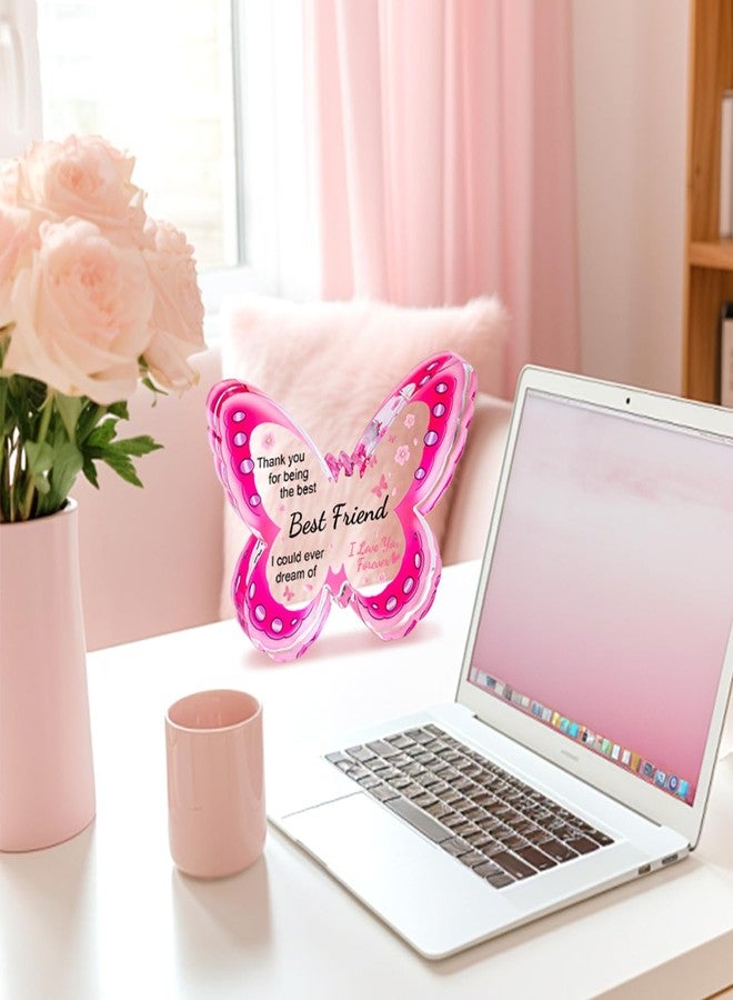 ilifemate Birthday Gifts for Women, for Women, Friendship Birthday Christmas Ideas Funny Friends, Unique Best Bestie Special Decorations - Acrylic Butterfly Plaque 4.33 x 3.26 x 0.47 inch - Image 4