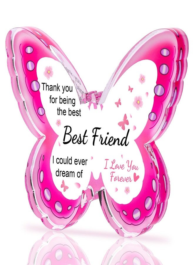ilifemate Birthday Gifts for Women, for Women, Friendship Birthday Christmas Ideas Funny Friends, Unique Best Bestie Special Decorations - Acrylic Butterfly Plaque 4.33 x 3.26 x 0.47 inch - Image 1