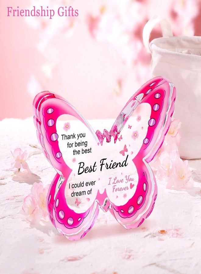 ilifemate Birthday Gifts for Women, for Women, Friendship Birthday Christmas Ideas Funny Friends, Unique Best Bestie Special Decorations - Acrylic Butterfly Plaque 4.33 x 3.26 x 0.47 inch - Image 2