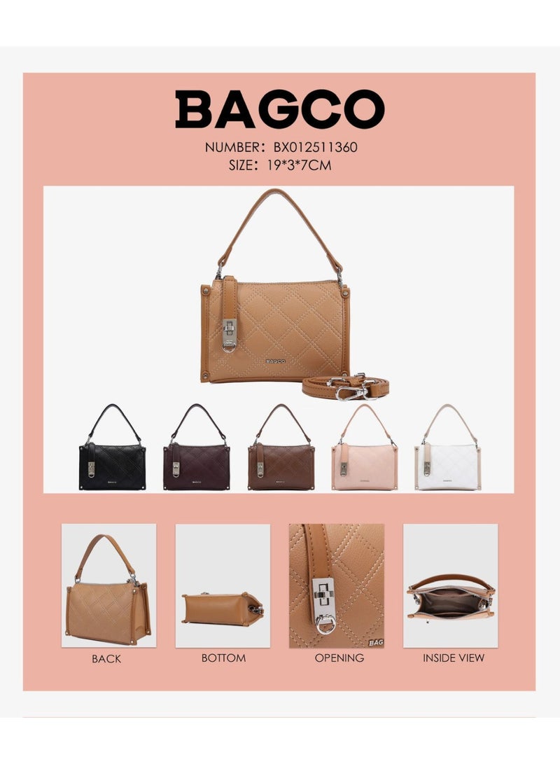 BAGCO Mini Quilted Shoulder Bag with Strap for Women - Image 2