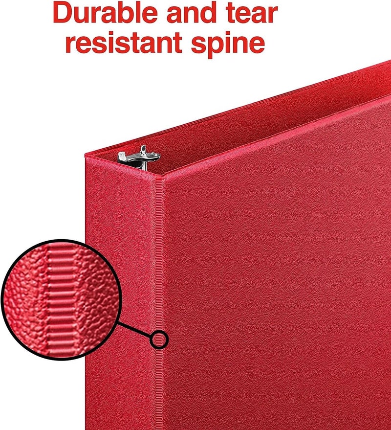 Staples 976155 1-1/2-Inch Standard Binder with D-Rings Red or Burgundy - Image 4