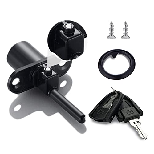 XIEHE 288 Drawer Locks with Keys, Zinc Alloy Office Furniture Drawer Lock, File Cabinet Locks Replacement for Wardrobe Furniture Locker Showcase One Pack 16mm (Black) - Image 1