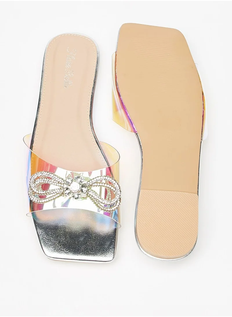 Flora Bella Embellished Slip On Sandals