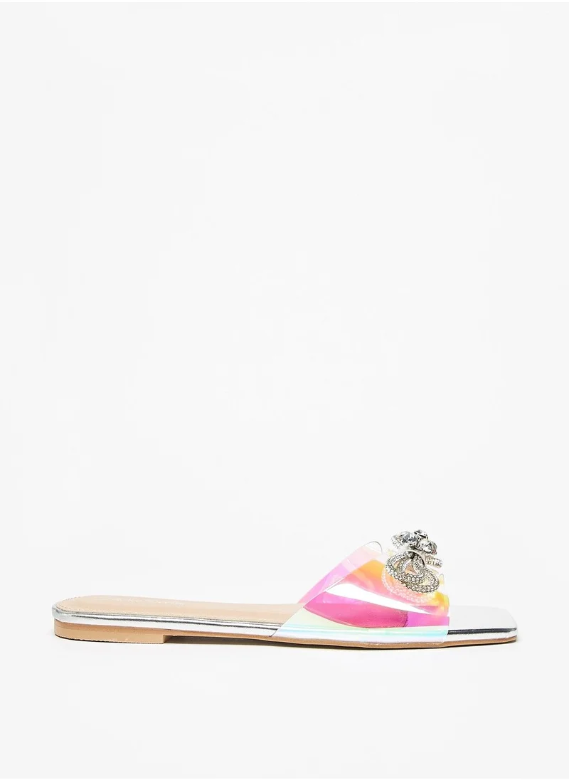 Flora Bella Embellished Slip On Sandals