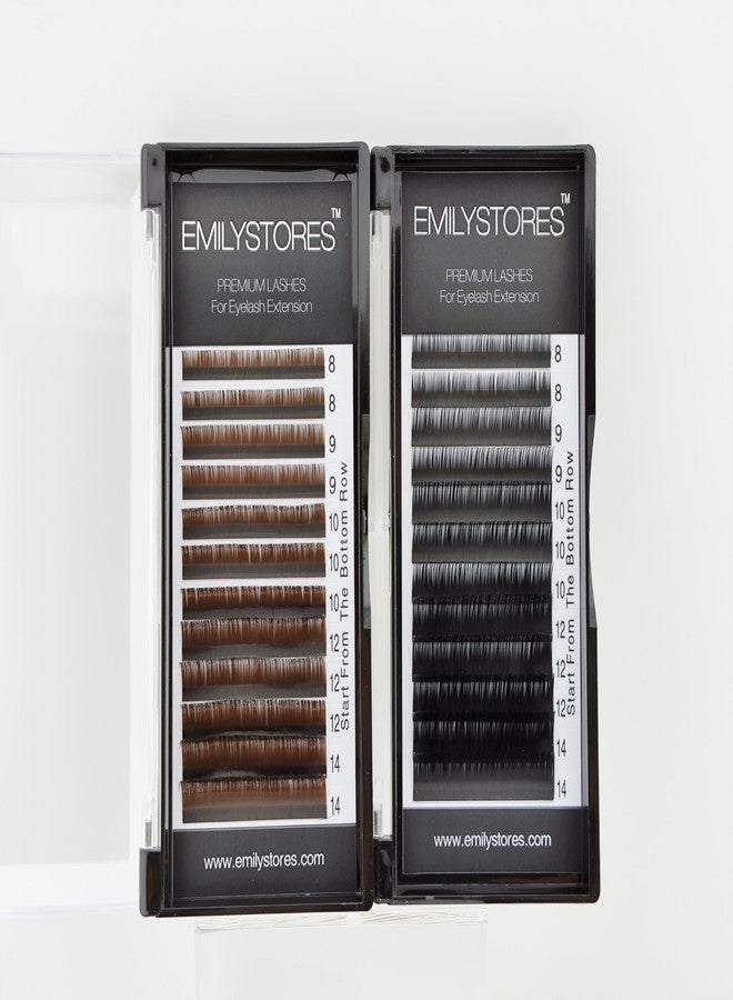 EMILYSTORES Lashes Extensions Brown Eyelashes 0.07MM Thickness Mixed Lengths 8-14mm Size J B C D Curl (Brown 0.07 C Curl) - Image 4