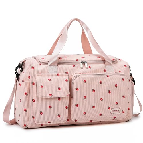 TESAFNG Small Gym Bags for Women Travel Duffle Bag with Shoes Compartment 4 in 1 Carry on Weekender Overnight Bag with Dry Wet Separated Pocket Sport Gym Tote Bag for Yoga Dance Swimming Workout Ballet - Image 1