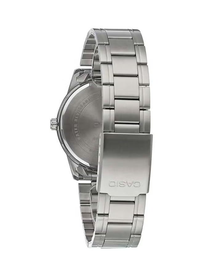 كاسيو ساعة كوارتز أنالوج من الفولاذ المقاوم للصدأ للرجال MTP-V001D-1BUDF - 45 مم - فضية - Image 2