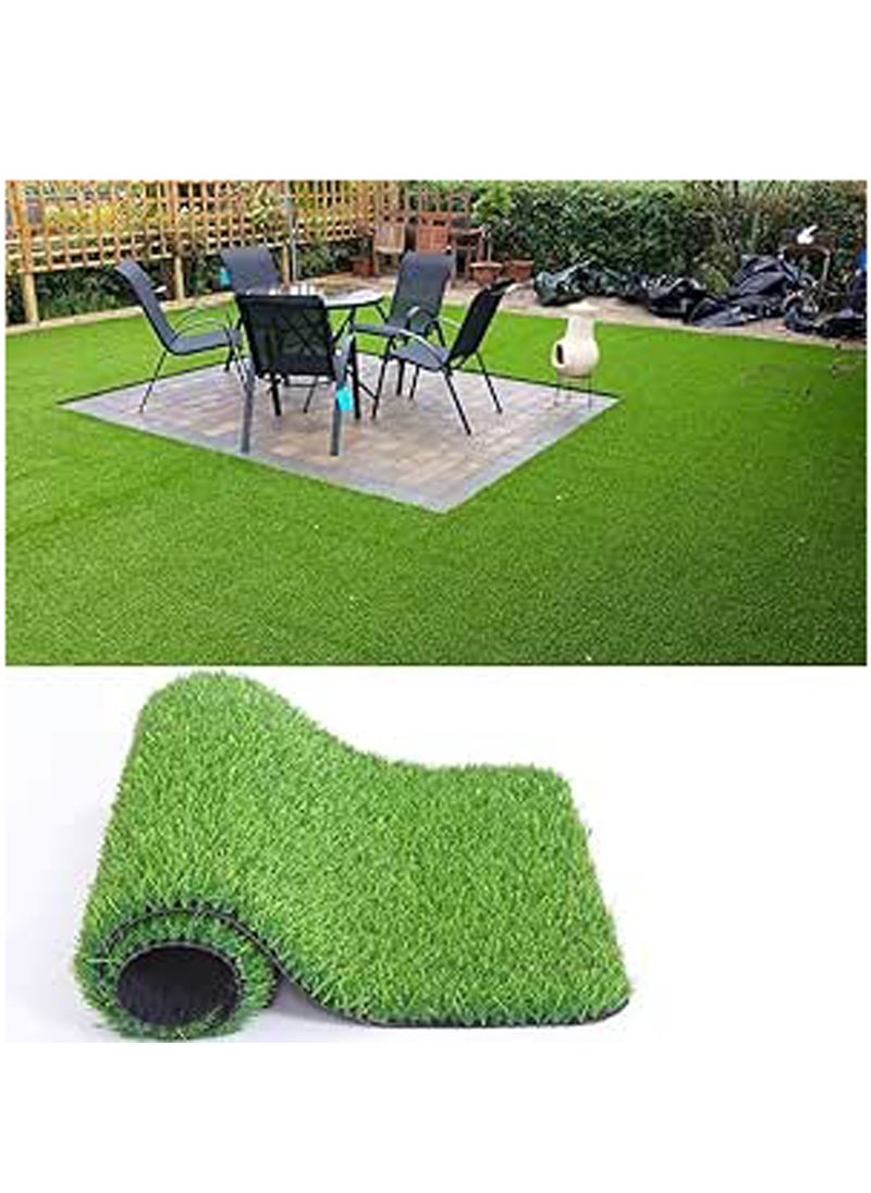 LINGWEI Realistic Artificial Grass Rug Indoor Outdoor Dog Grass Mat with Drainage Holes and Replacement Artificial Grass Turf Fake Grass Green  - Image 2