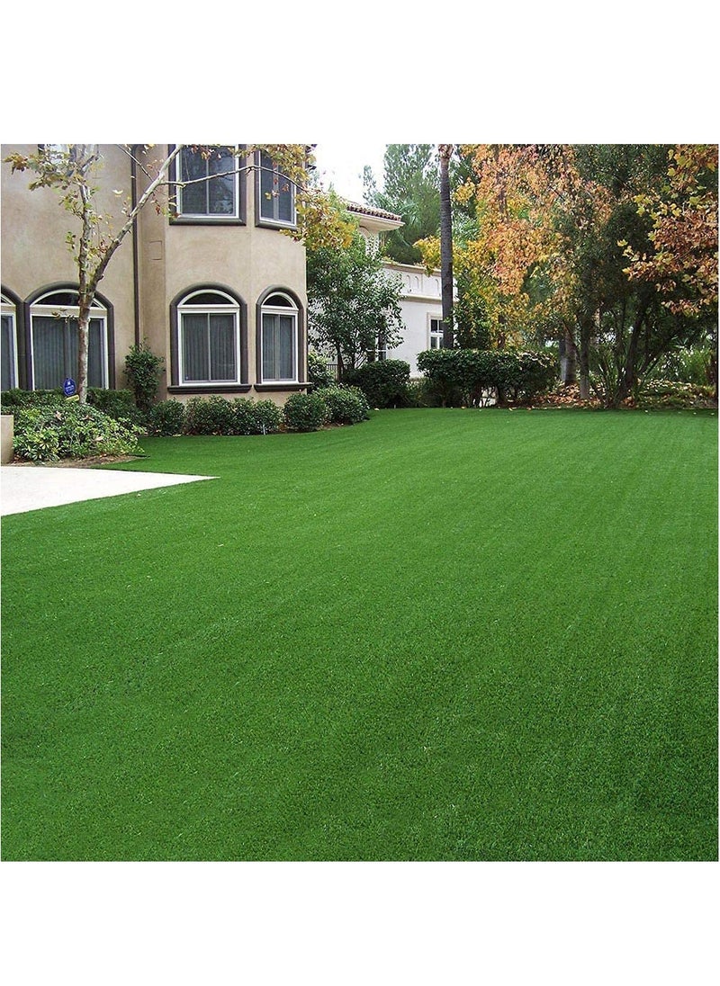 LINGWEI Realistic Artificial Grass Rug Indoor Outdoor Dog Grass Mat with Drainage Holes and Replacement Artificial Grass Turf Fake Grass Green  - Image 3