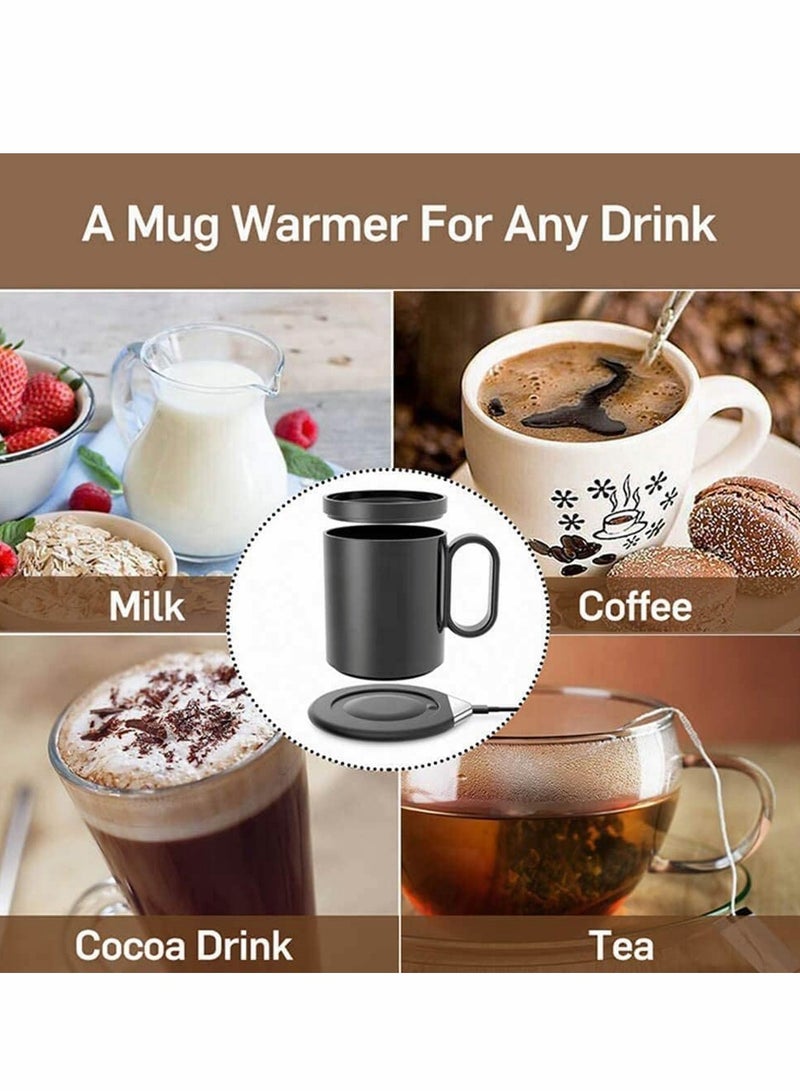 Excefore Coffee Cup Warmer Electric Smart Beverage Mug Warmer Desktop Digital Touch Mug Heater Coaster Cup Warmer Pad for Tea Wate, Cocoa Baby Food Milk Cup Heater Plate (Black)  - Image 4
