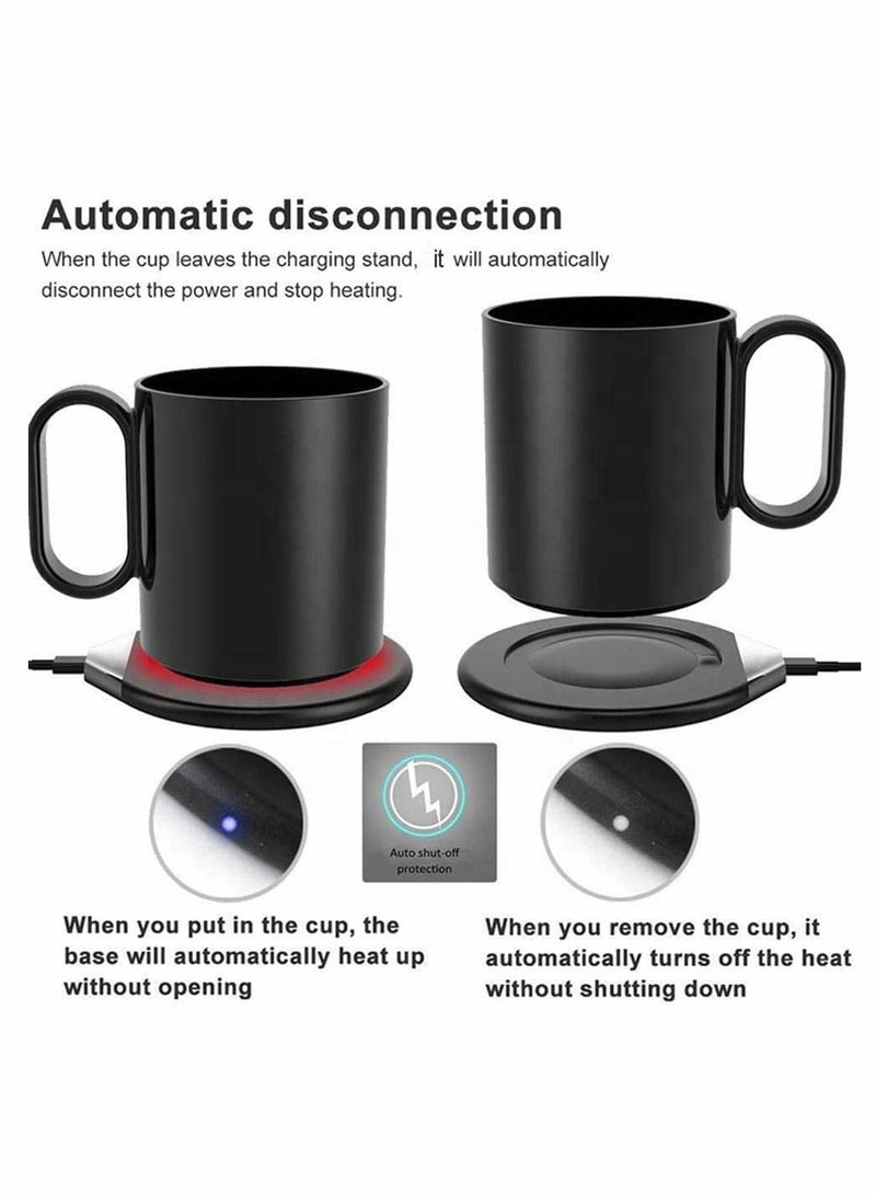 Excefore Coffee Cup Warmer Electric Smart Beverage Mug Warmer Desktop Digital Touch Mug Heater Coaster Cup Warmer Pad for Tea Wate, Cocoa Baby Food Milk Cup Heater Plate (Black)  - Image 3