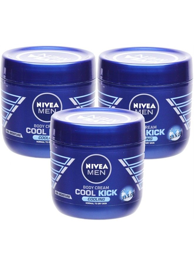 Nivea Nivea Men Cool Kick Body Cream - 13.5 Fl Oz / 400 mL x 3 Pack - Image 1