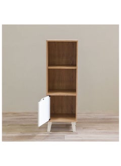 DANUBE HOME Kalum Bookcase 3 Layer Modular Book Shelf Cabinet Modern Design Wooden Organizer Cupboard Multifunctional Display Rack For Home Office L 39 x W 40 x H 116 cm Sonoma Oak/White  - Image 2