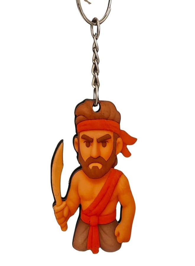 Toycel Kantara Collection Decorative Guardian Warrior and Kanakavathi Character Design Keychain Set For Car, Bike, Office, Home Key Chain With Ring | Gift For Men, Women, Girls, Boys, Him And Her - Image 4