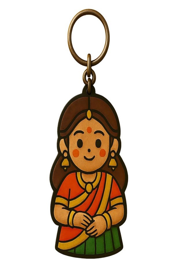 Toycel Kantara Collection Decorative Guardian Warrior and Kanakavathi Character Design Keychain Set For Car, Bike, Office, Home Key Chain With Ring | Gift For Men, Women, Girls, Boys, Him And Her - Image 2