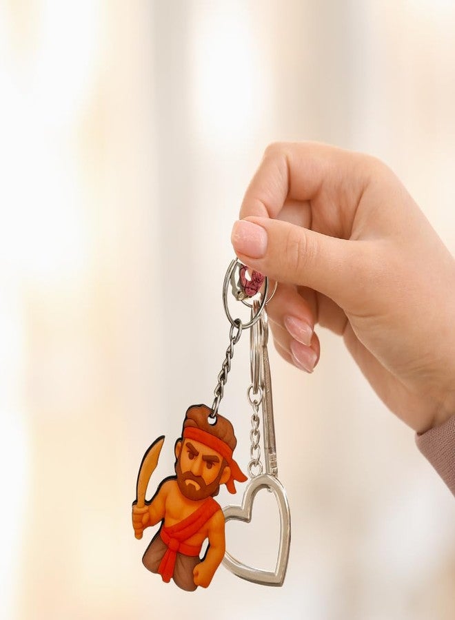 Toycel Kantara Collection Decorative Guardian Warrior and Kanakavathi Character Design Keychain Set For Car, Bike, Office, Home Key Chain With Ring | Gift For Men, Women, Girls, Boys, Him And Her - Image 5