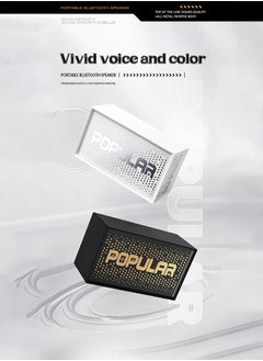 Generic Portable Bluetooth Speaker, Bluetooth 5.3, Full Metal Case, Full Range Speaker, High Capacity and Long Life, 6 Hours Playing Time, Wireless Stereo Pairing, Speaker for Home, Outdoor, Travelling, White  - Image 2