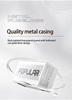 Generic Portable Bluetooth Speaker, Bluetooth 5.3, Full Metal Case, Full Range Speaker, High Capacity and Long Life, 6 Hours Playing Time, Wireless Stereo Pairing, Speaker for Home, Outdoor, Travelling, White  - Image 4
