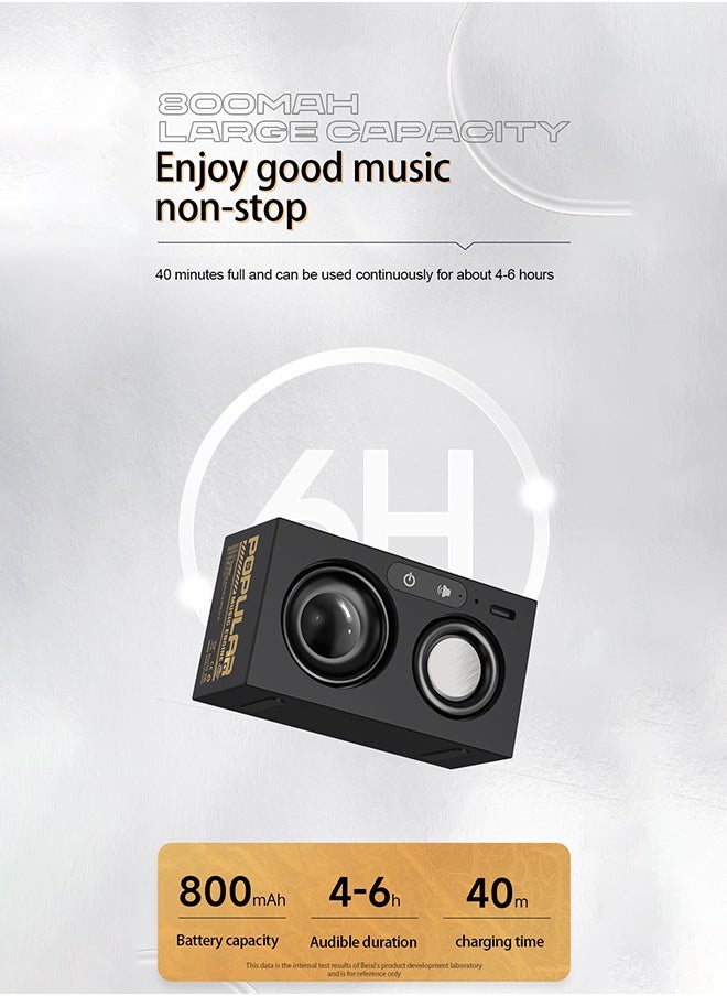 Generic - Portable Bluetooth Speaker, Bluetooth 5.3, Full Metal Case, Full Range Speaker, High Capacity and Long Life, 6 Hours Playing Time, Wireless Stereo Pairing, Speaker for Home, Outdoor, Travelling, White - Image 1