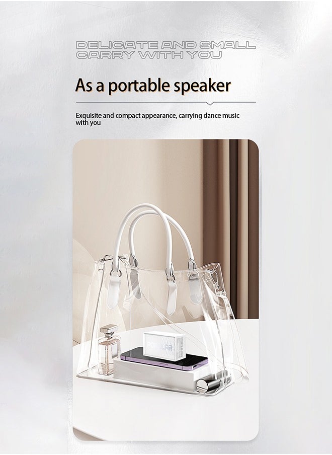 Generic - Portable Bluetooth Speaker, Bluetooth 5.3, Full Metal Case, Full Range Speaker, High Capacity and Long Life, 6 Hours Playing Time, Wireless Stereo Pairing, Speaker for Home, Outdoor, Travelling, White - Image 1