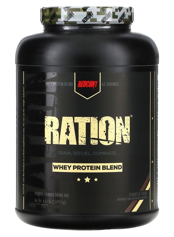 REDCON1 Ration Whey Protein Blend Cookies N' Cream 4.63 lbs (2099.5 g)