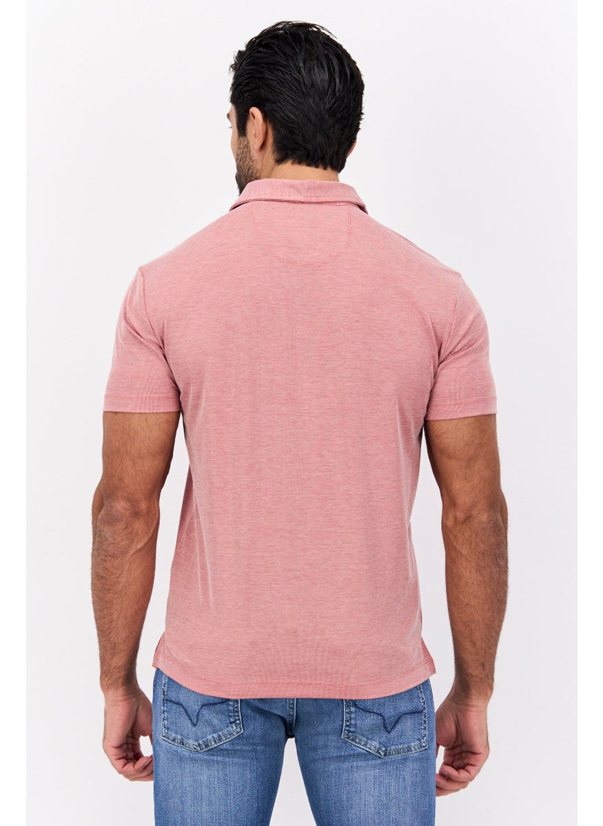 Men Spread Collar Short Sleeve Solid Polo Shirt, Pink - pzsku/ZD85FF817DDF93CBBA052Z/45/_/1737643062/826aea45-3472-414b-83fa-47b8766f3a71