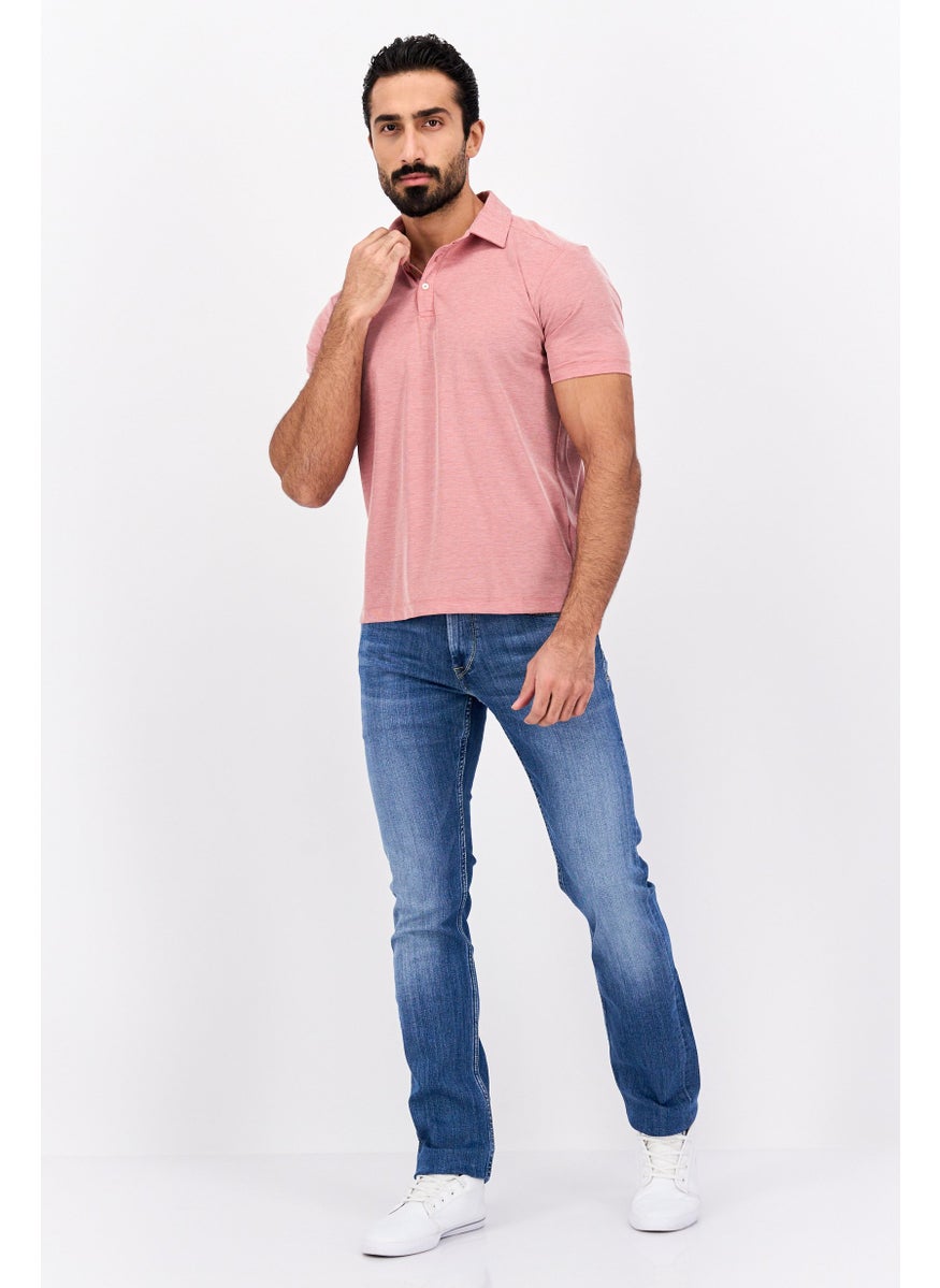 Men Spread Collar Short Sleeve Solid Polo Shirt, Pink - pzsku/ZD85FF817DDF93CBBA052Z/45/_/1737643064/f7850336-dc49-4333-bfe8-4b9db3192447