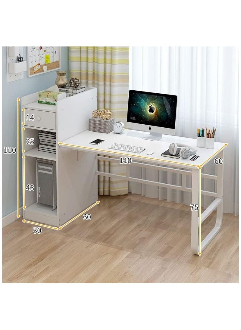 Study Table Computer Desk with Bookcase 110x60x110cm