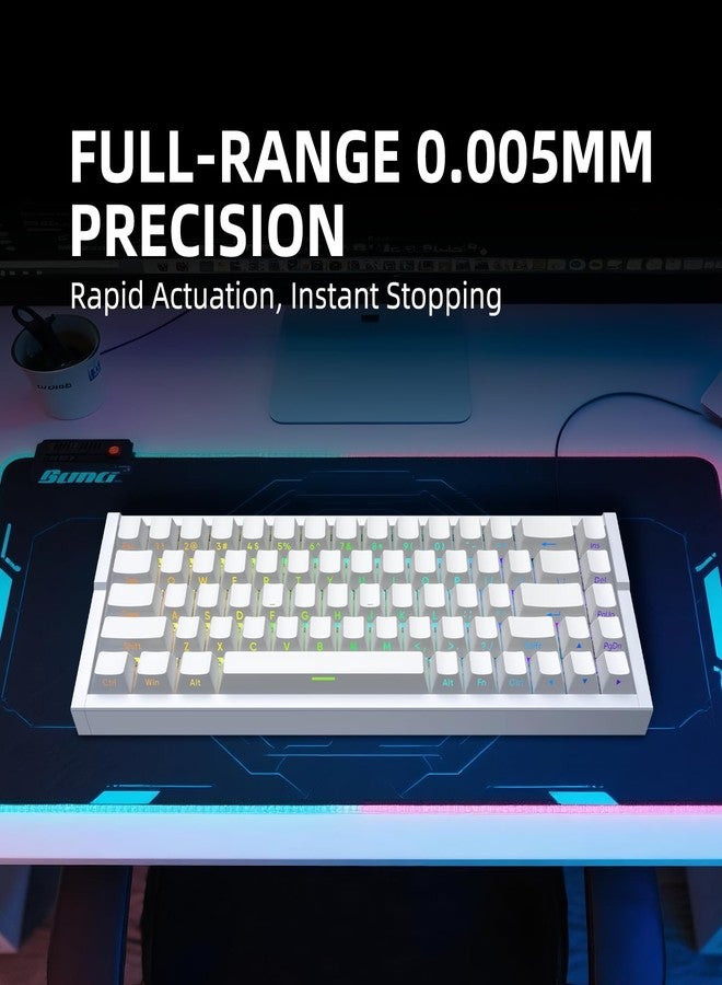 IROK MG68ACE 68 Keys Wired Magnetic Switch Keyboard, Aluminum Alloy Body, 8K Low Latency, Hot Swappable ARGB, Web Driver,Rapid Trigger Customizable Gaming Keyboard(White) - Image 4