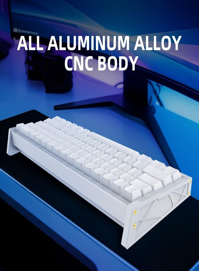 IROK MG68ACE 68 Keys Wired Magnetic Switch Keyboard, Aluminum Alloy Body, 8K Low Latency, Hot Swappable ARGB, Web Driver,Rapid Trigger Customizable Gaming Keyboard(White) - Image 3