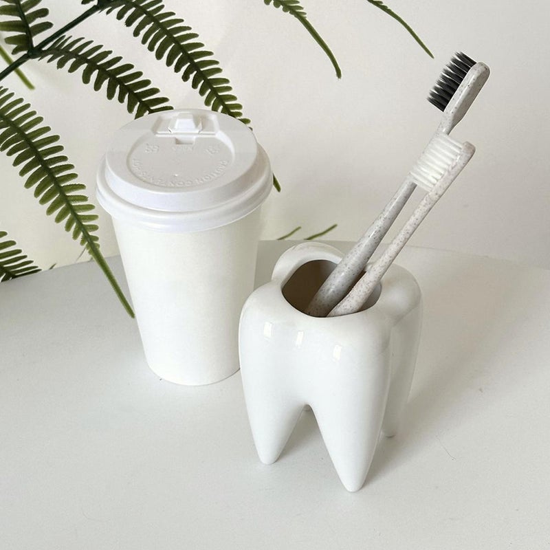Toothbrush holder storage bucket, personalized decorative toothbrush pen holder, creative birthday gift ornament for desktop office desk - Image 2